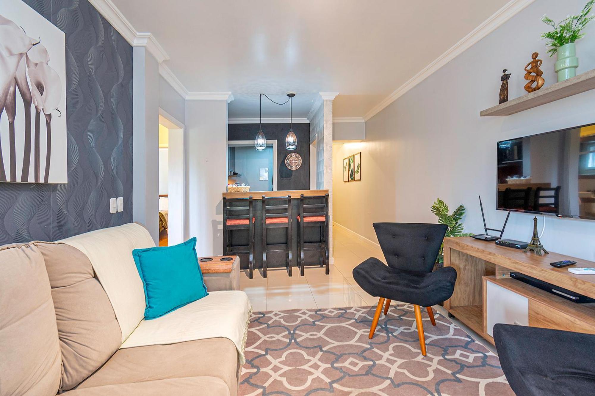 Apartamento 5min Da Rua Coberta, Acomoda 7 *